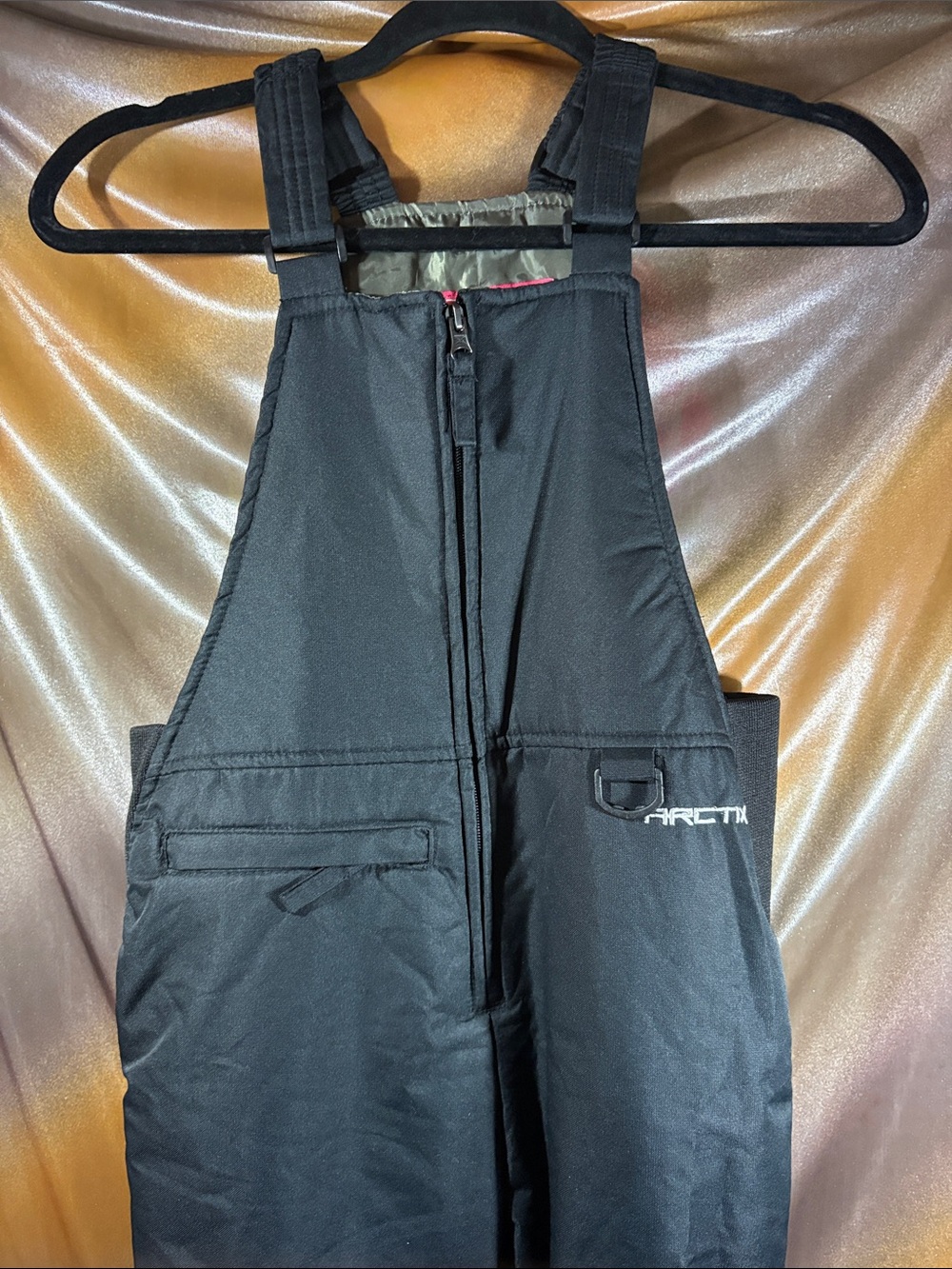 Arctix Black Insulated Snow Bibs with Adjustable Straps youth medium 411